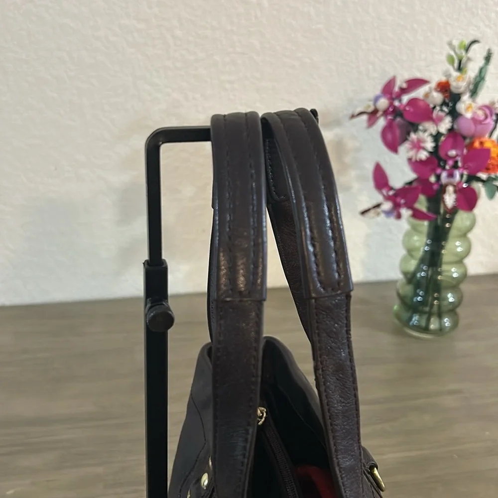Coach F15513 Brown Leather Ashley Shoulder Bag Handbag Tote Purse - Picture 4 of 13